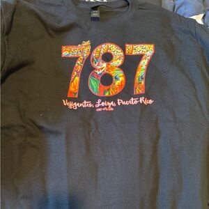 Large 787 Mi Isla Vejigantes Loiza Tshirt Puerto Rico